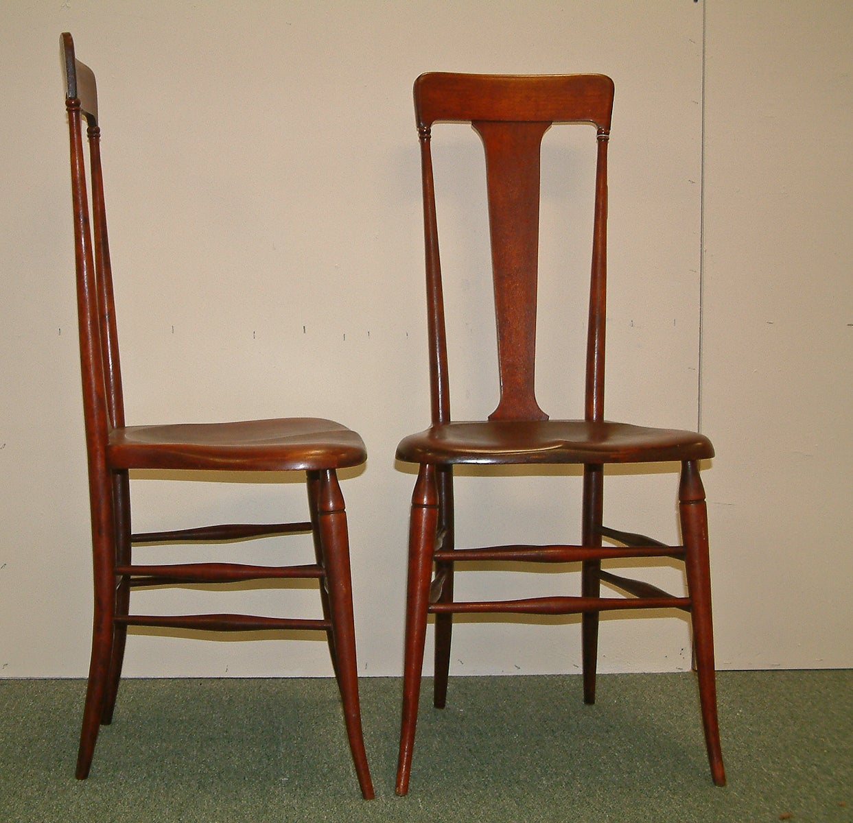 F. H. Conant's Sons Highback Cherrywood Side Chairs